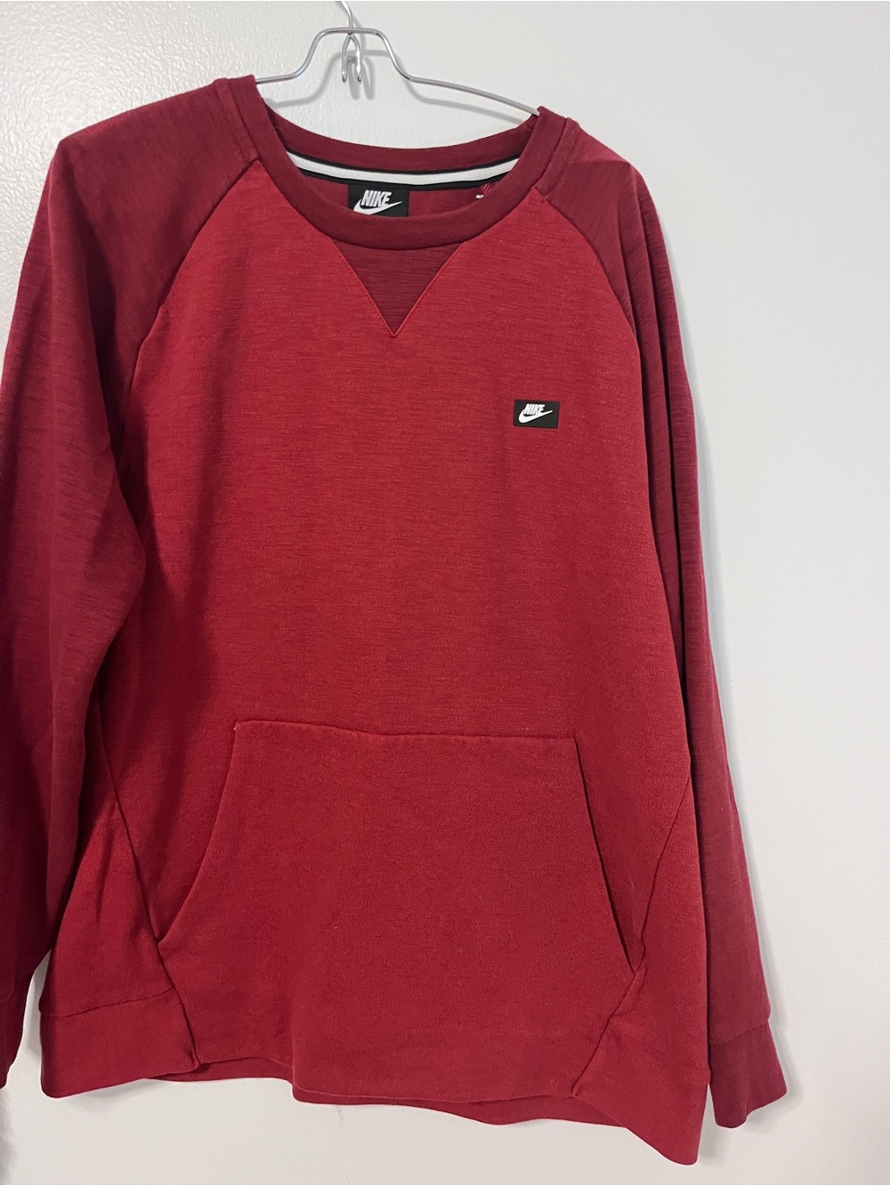 Nike Men's Burgundy Crewneck Sweatshirt